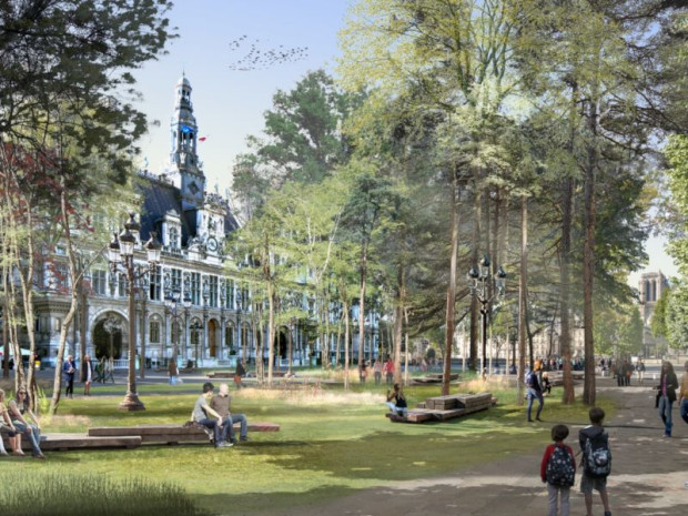 Parvis de l\'H&ocirc;tel de Ville 