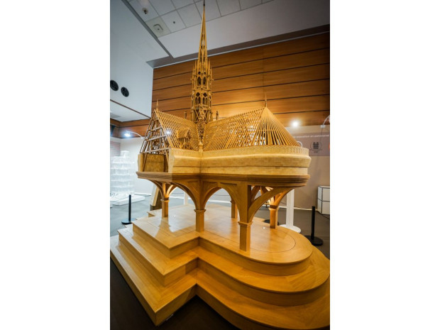 Maquette la for&ecirc;t charpente Notre-Dame de Paris