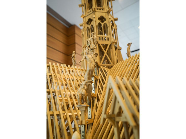 Maquette la for&ecirc;t charpente Notre-Dame de Paris