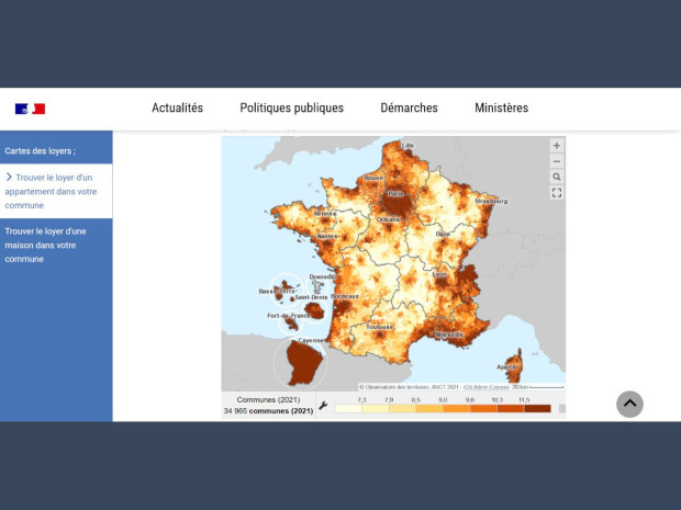 Carte des loyers 2022