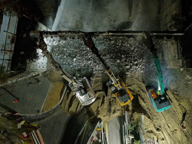 Chantier &eacute;changeur Pleyel