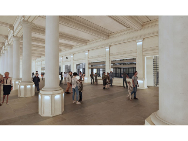 Le futur hall des arriv&eacute;es du mus&eacute;e d\'Orsay