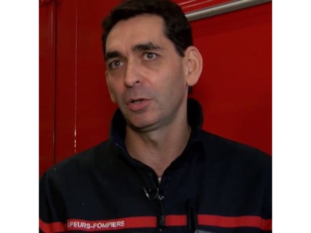 Aur&eacute;lien Sabourdy, commandant de sapeurs-pompiers