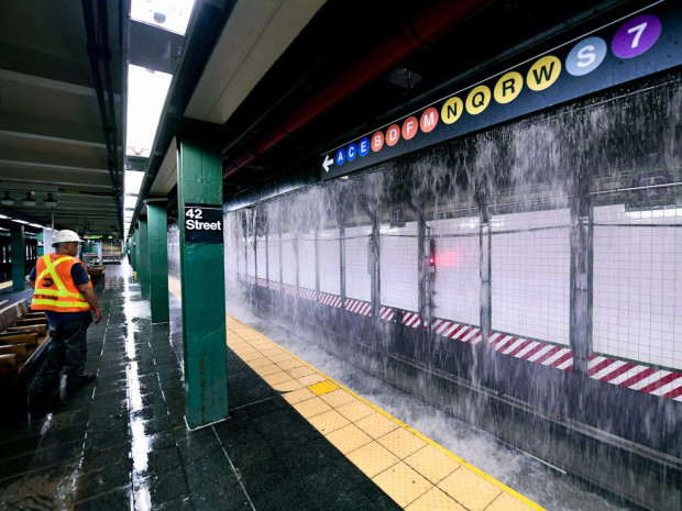 M&eacute;tro New York inondation Times Square