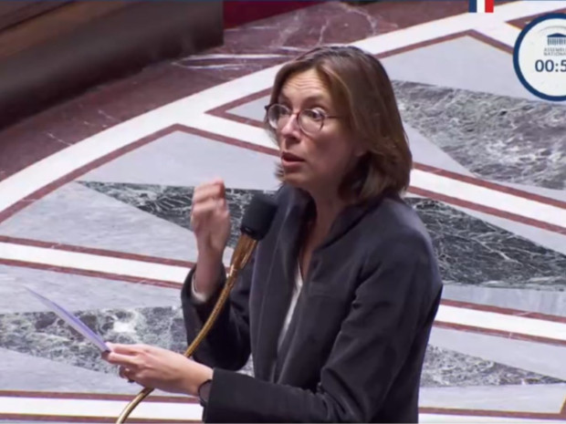 Am&eacute;lie de Montchalin, ministre des Comptes publics, le 28 octobre 2025 lors de la s&eacute;ance des questions au gouvernement.