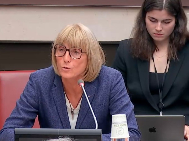 Val&eacute;rie L&eacute;tard lors de la discussion de sa proposition de loi pour mobiliser l\'habitat existant en commission des affaires &eacute;conomiques &agrave; l\'Assembl&eacute;e nationale le 20 mai 2026. 