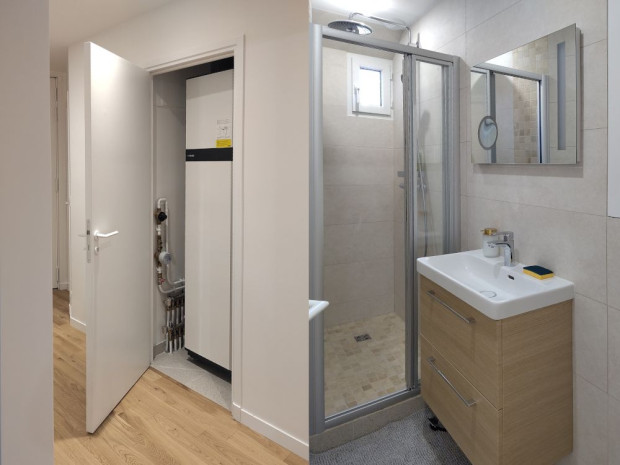 La pompe &agrave; chaleur couvre tous les besoins de ventilation et de chauffage 