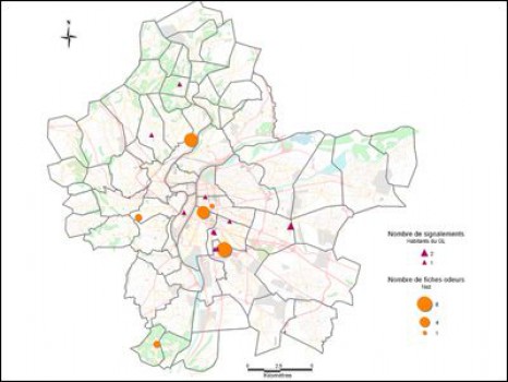 Carte odeurs lyon