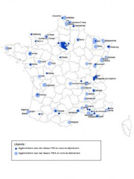 Carte déploiement fibre 