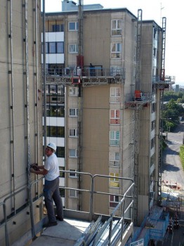 Chantier Granville Fraco échafaudage