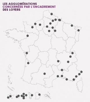 Carte encadrant les loyers 