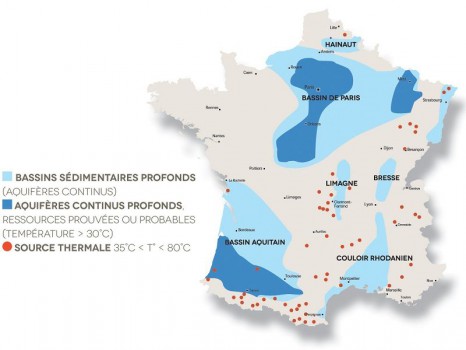 Géothermie en France sources