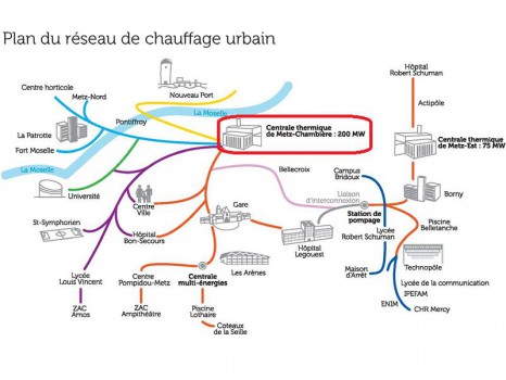 Plan réseau chaleur Metz