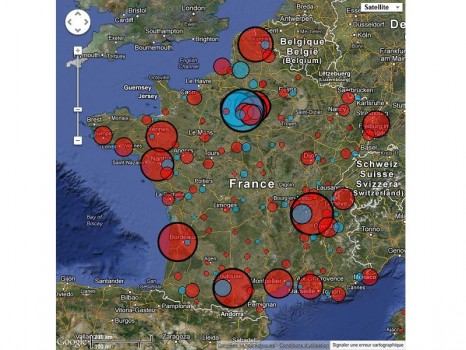 Carte de France des labels BBC-Effinergie