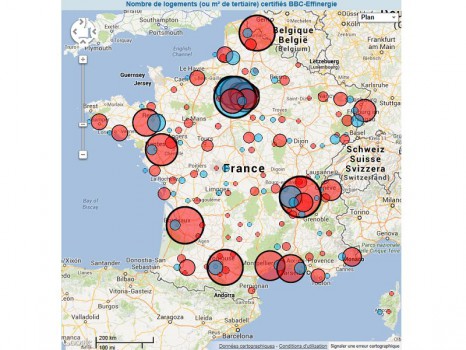 Carte de France BBC-Effinergie juillet 2013