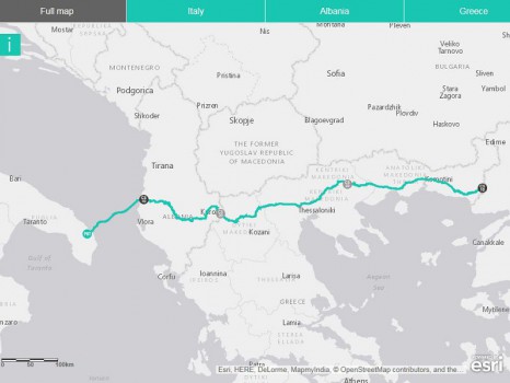 Carte TransAdriatic Pipeline