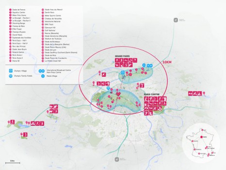 Les sites de Paris 2024 