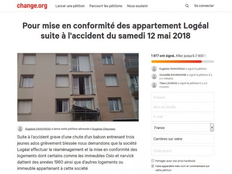 Change.org pétition balcons