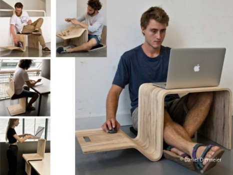 Projet "Chair PF" : une chaise se transforme en un tabouret ou une table