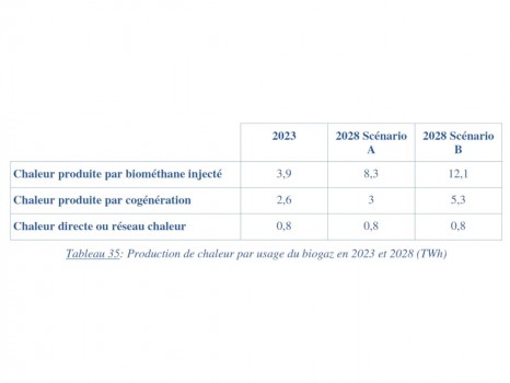 Production de chaleur par biogaz